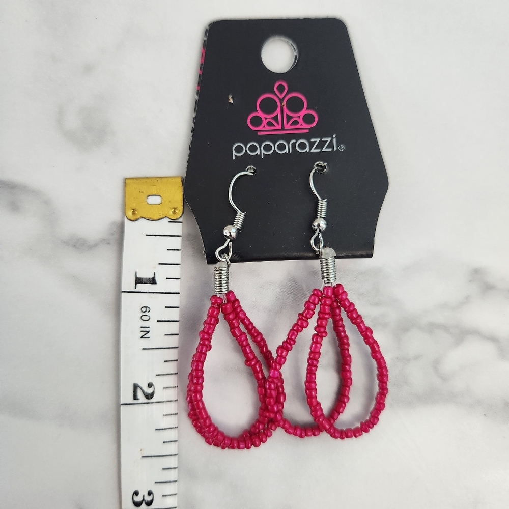 NWT Paparazzi Pink Beaded Statement Necklace & Earring Set - Picture 13 of 14